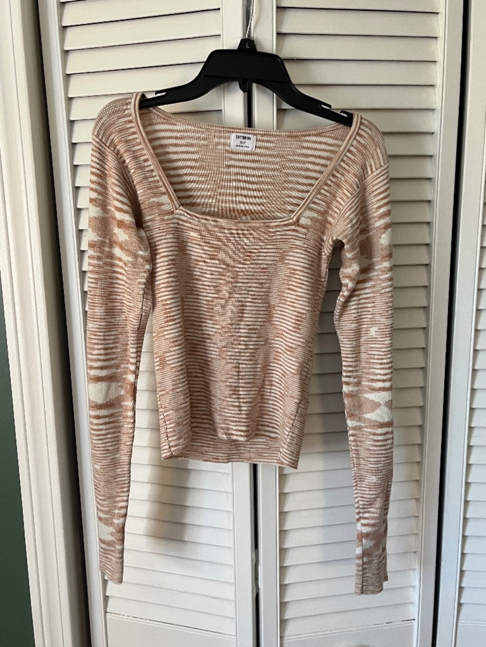 Cotton On Striped Square-Neck Top